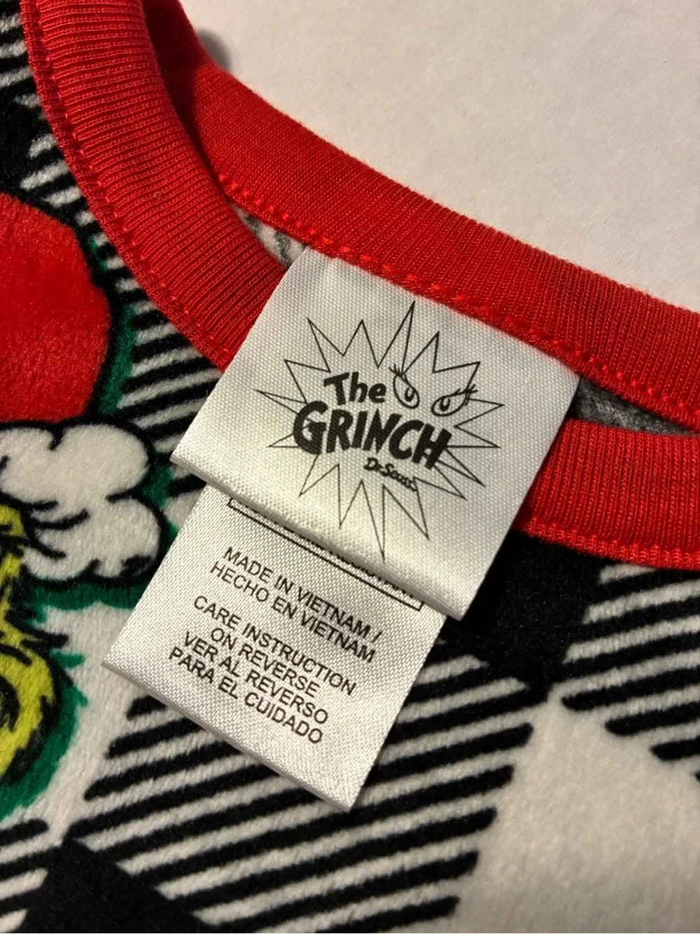 NWT Dr. Seuss The Grinch Christmas fleece Pajamas Buffalo Plaid Set Size 4 XS